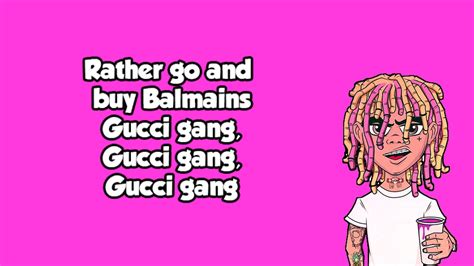 gucci bag lil pump lyrics|gucci gang song download.